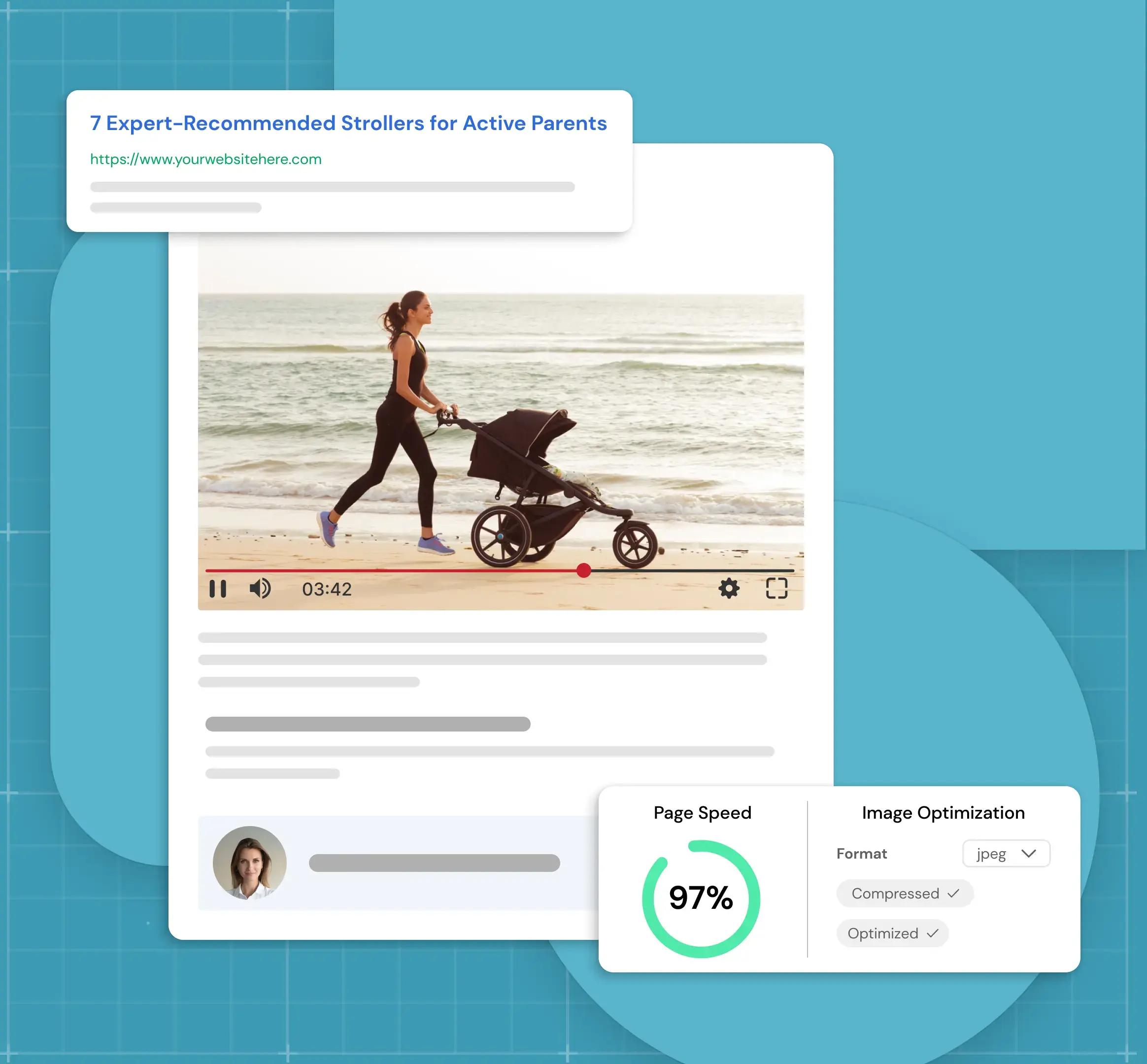 Publish content on  optimized web pages